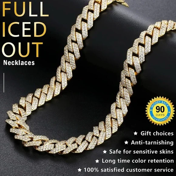 Elegant Gold Women's Necklace 20” Cuban Link - Picture 5 of 9